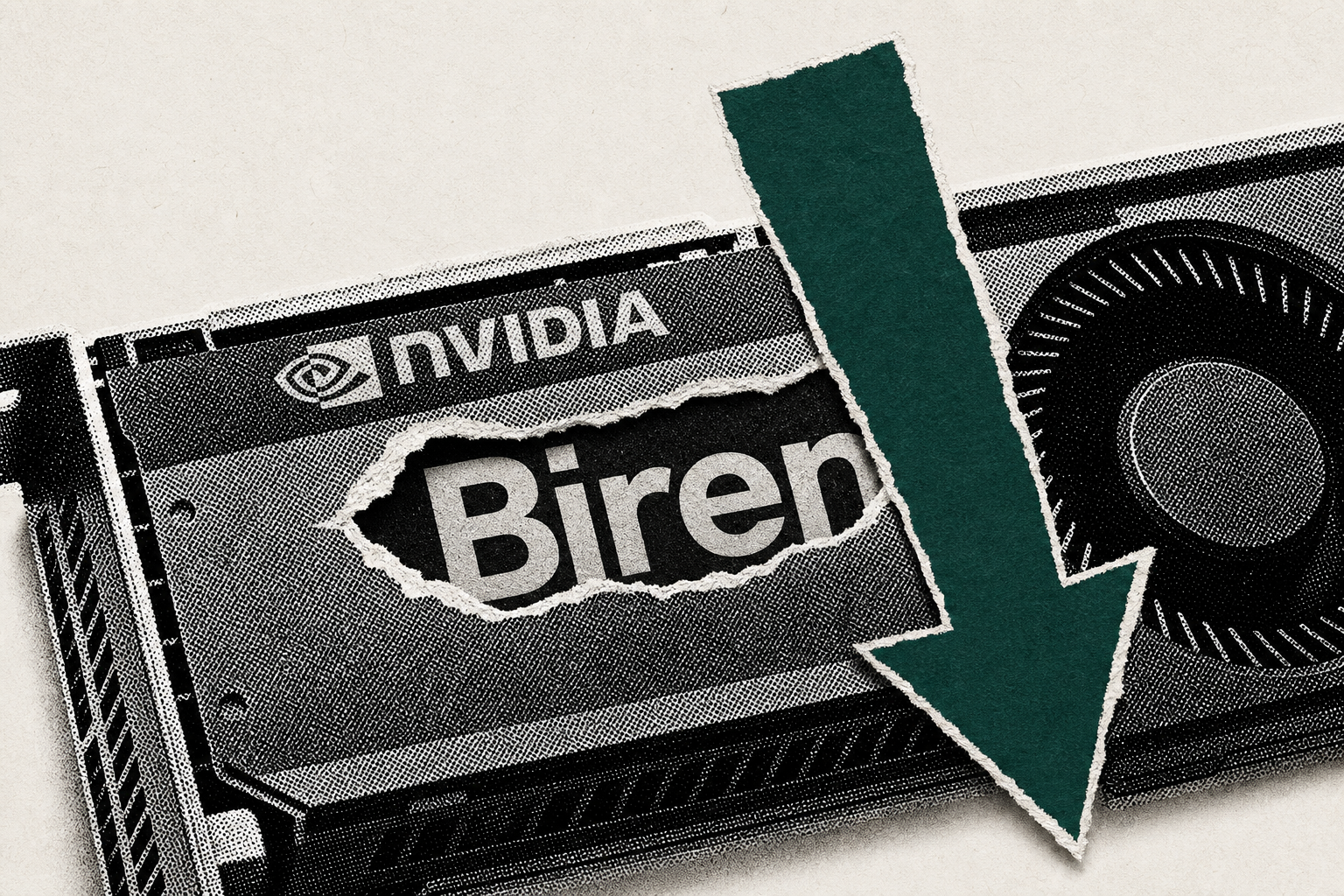 Fragment Biren dans une carte Nvidia